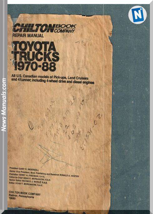 Toyota Truck Repair 1970 88