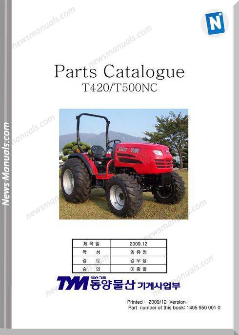 Tym T420 T500 Models Parts Catalog