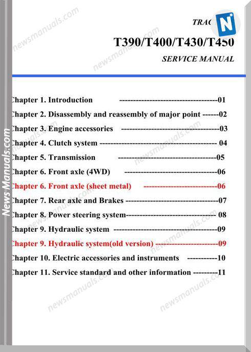 Tym T450 Service Manual