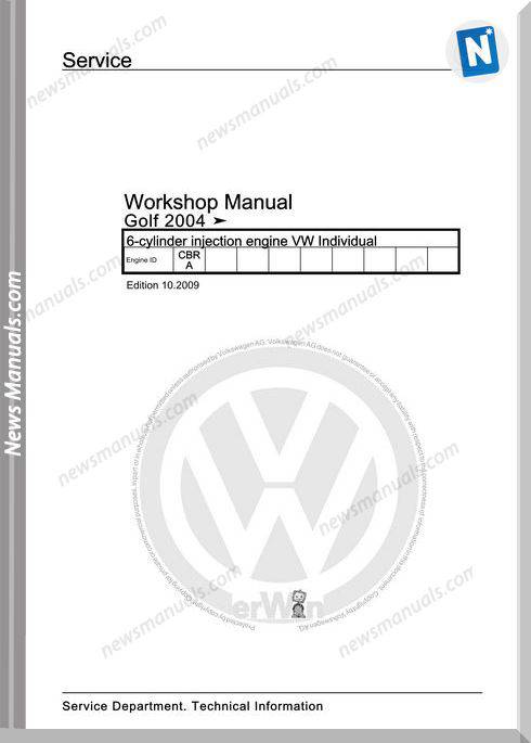 Volkswagen 6 Cylinder Injection Engine Individual
