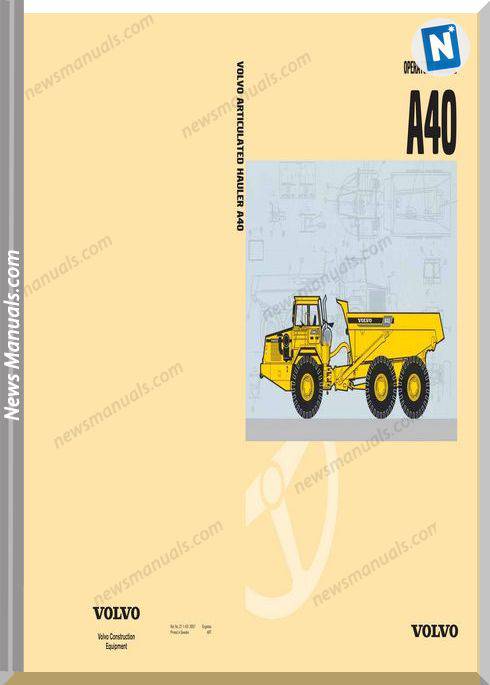Volvo Argulated Hauler A40 Operator Manual
