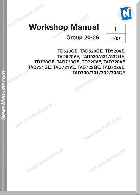 Volvo Td Tad 520 530 720 721 730 722 Workshop Manual