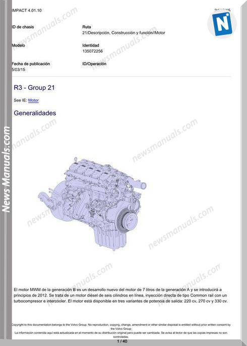Volvo Vm 220 270 Engine Description And Function