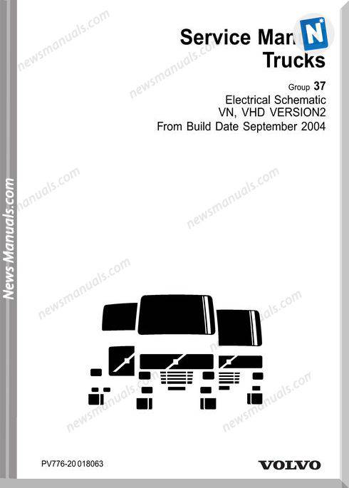 Volvo-Vn Vhd Cd2 Electrical Build Date 9.04 Schematic