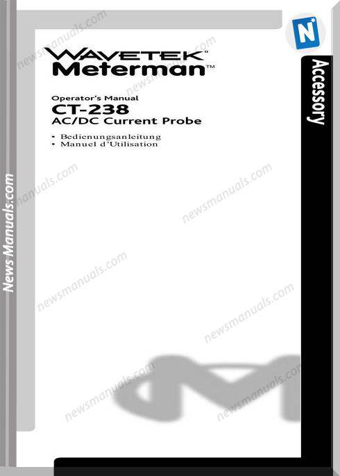 Wavetek Meterman Ac Dc Current Probe Operators Manual