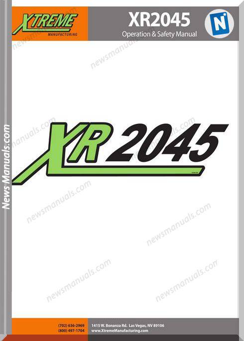 Xtreme Xr2045 Operation Safety Manual