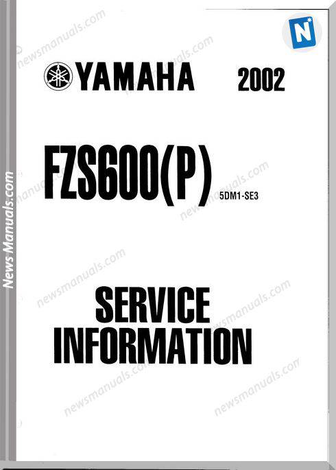 Yamaha Fazer Fzs600(P) 2002 Service Manual