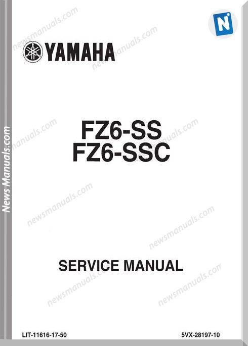 Yamaha Fz6 Ss Ssc 2004 Service Manual