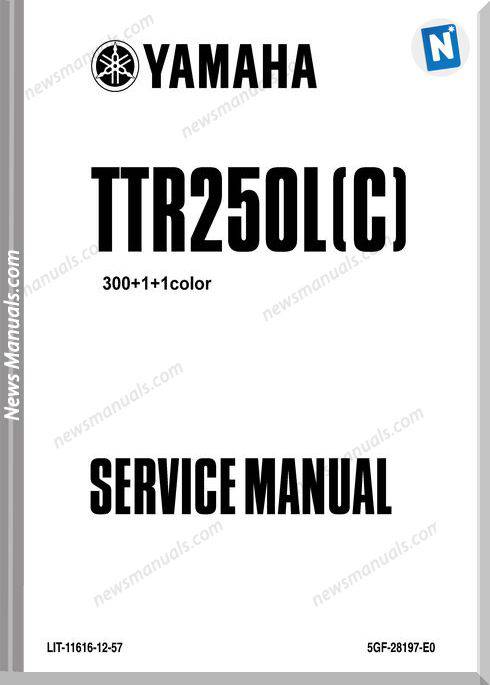 Yamaha Ttr250L 99 Service Manual