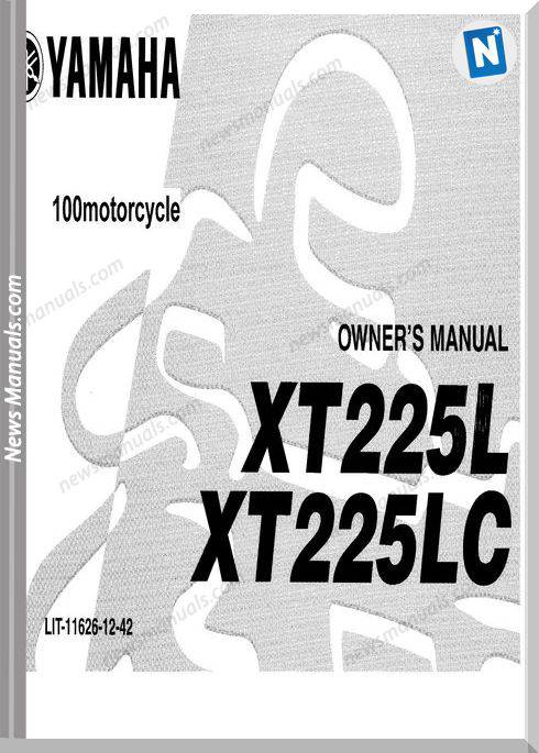 Yamaha Xt225 Owners Manual