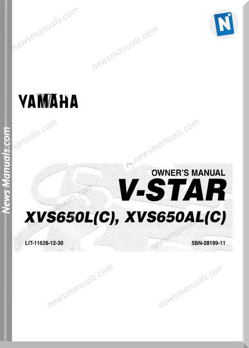 Yamaha Xvs650L(Al) Drag Star Owners Manual