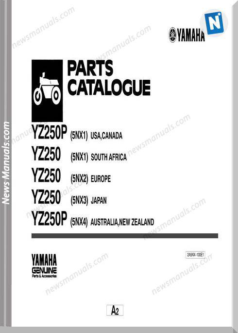 Yamaha Yz250 Parts Catalogue