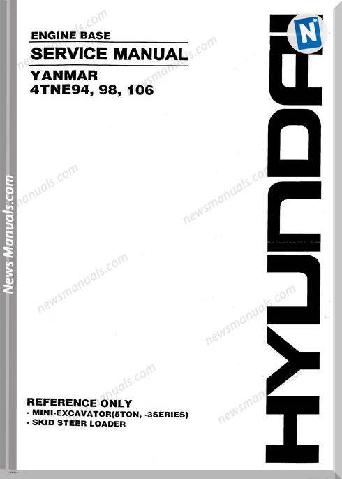 Yanmar 4Tne94, 98, 106 Series Service Manual