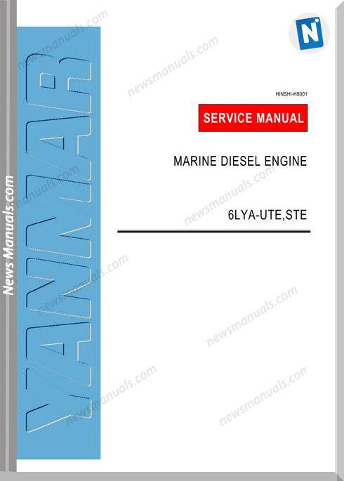 Yanmar Diesel Engine 6Lya Models Ute Ste Servcie Manual