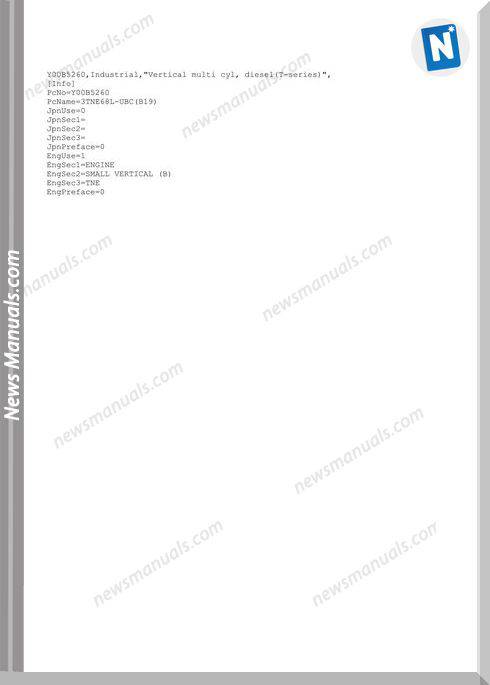 Yanmar Engine 3Tne68L-Ubc(B19)Parts Catalog