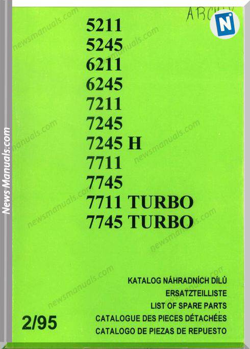 Zetor 5211-5245-6211-6245-7211-7245-H-7711 Part Manual