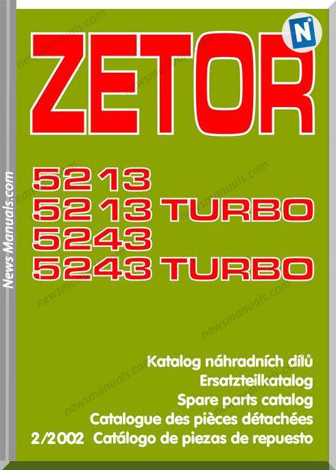 Zetor 5213-5243 With Turbo Parts Manual