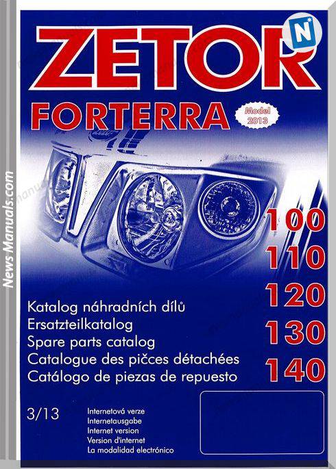 Zetor Forterra 100-110-120-130-140 (2013) Parts Manual