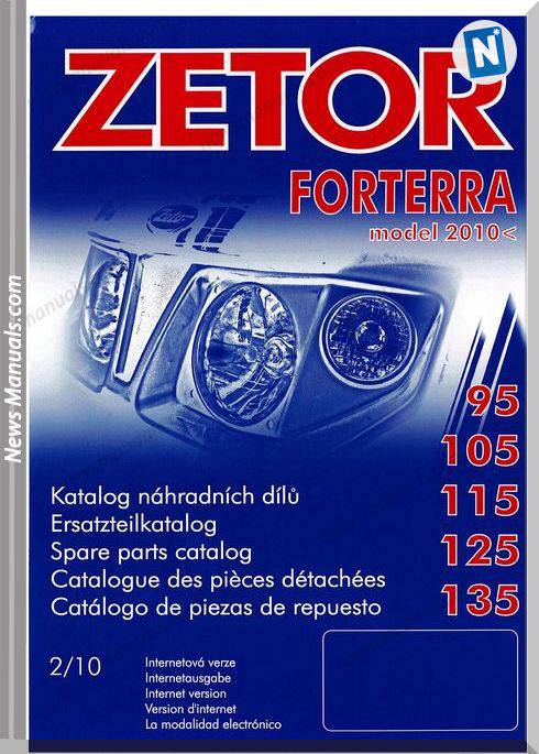 Zetor Forterra 95-105-115-125-135 (2010) Parts Manual