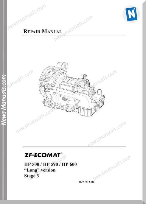 Zf 5Hp 6Hp Ecomat 500 590 600 Long Vers Repair Manual