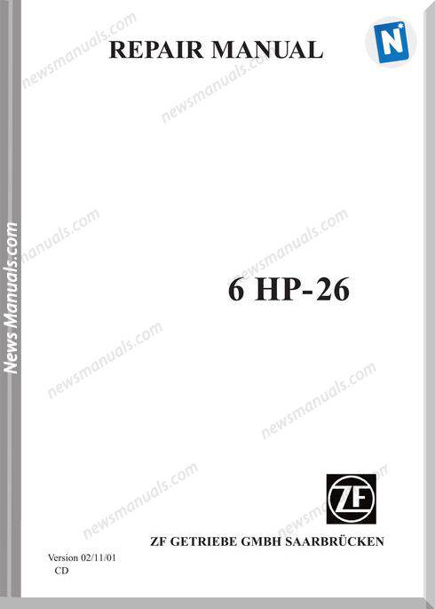 Zf 6Hp-26 Models English Models Repair Manuals