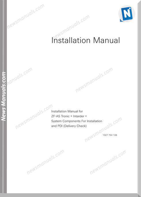 Zf-As Tronic 1327 754 106 Installation Manual