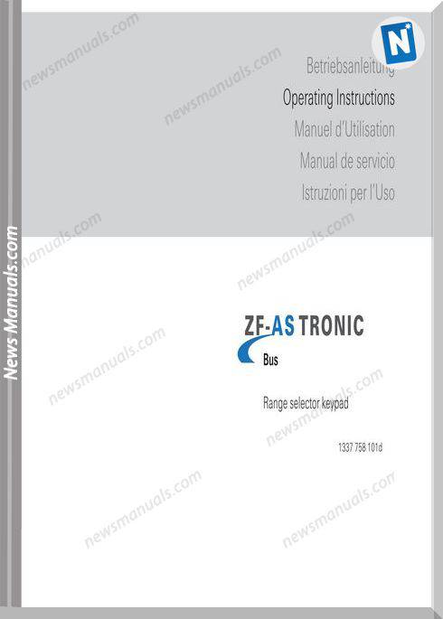 Zf As Tronic Operators Manual Range Selector Keypad