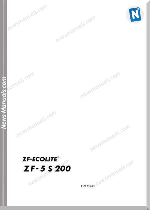 Zf-Ecolite 5S200 German Language Parts Catalogue