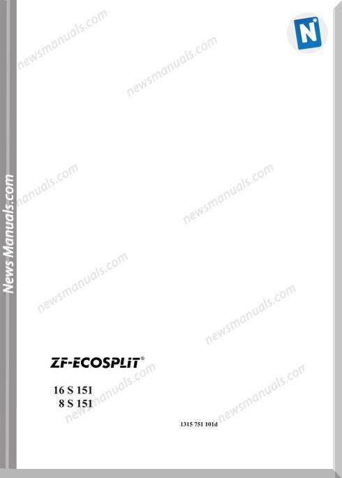 Zf Ecosplit 8S,16S 151 Repair Manual