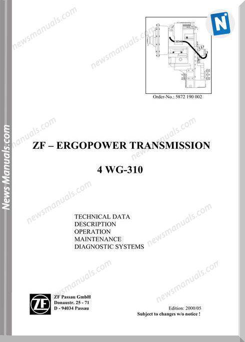 Zf â Ergopower Transmission 4 Wg-310 Service Training