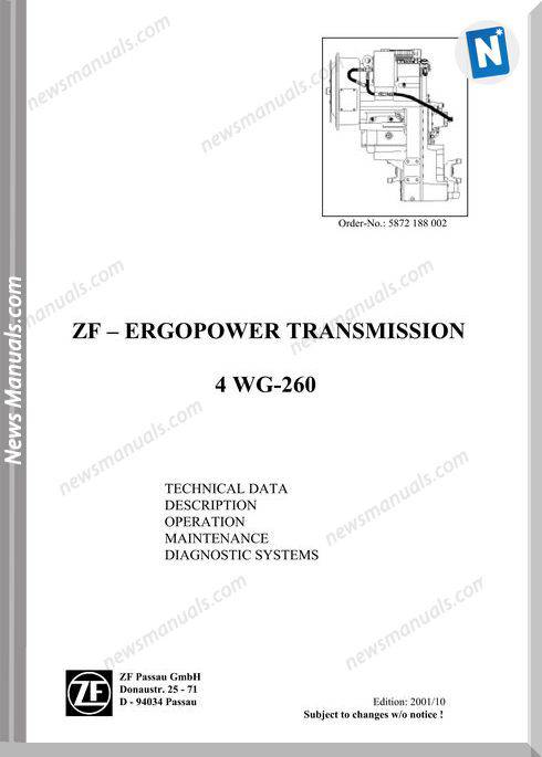 Zf â Ergopower Transmission 4Wg-260 Service