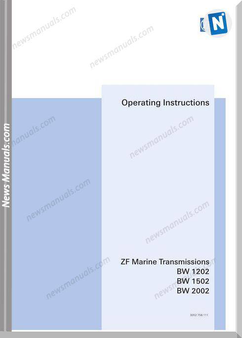 Zf Transmission 3052.758.111 Bw 1502 Operation Manual